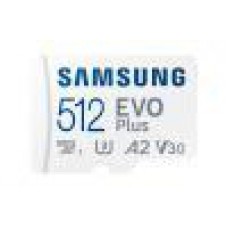 Samsung 512GB EVO Plus Micro SD /w Adapter, UHS-1 SDR104, Class 10, Grade 3 (U3), Read up to 130MB/s, 10 Years Limited Warranty