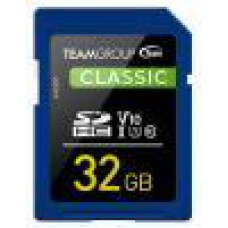 Team Classic SD Memory Card -32 GB - UHS (Ultra) Speed Class 1(U1). Supports Video Speed Class 10(V10).