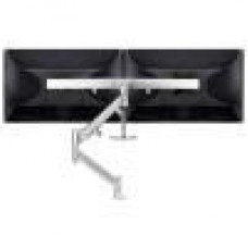 Atdec AWM Single Arm - Dual Rail - up to 2x 27" wide screens - &lt;16kg - Grommet Clamp - Silver