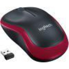 Logitech Wireless Mouse M185, 3 Button, Optical, 1000 DPI, USB Receiver, Scroll Wheel, Colour: Red 2.4GHz - Limited Stock