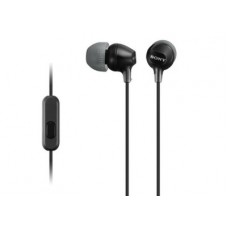 Sony MDREX15APB EX Monitor Headphones (In-Ear) - Black with in-line microphone and remote for hands free calls and music.