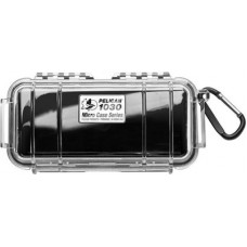 Pelican 1030 Micro Case - Clear with Black