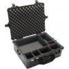 Pelican 1600 Large Protector Case Black with Pick N Pluck Foam Insert. Internal Dimensions of 54.6 x 42 x 20.3 cm