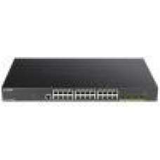 D-Link 28-Port Gigabit Smart Managed PoE Switch with 24 RJ45 and 4 SFP+ 10G Ports